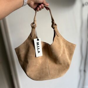 NWT M.I.L.A Emma Shoulder Hobo Bag Leather